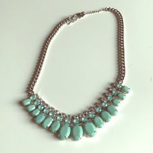 Aquamarine rhinestone necklace